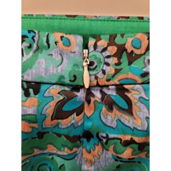 J. Crew Casbah Green Medallion Print Pencil Skirt - Picture 3 of 7